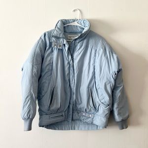 Vintage 1970s Obermeyer Women’s Dominique Powder Blue Goose Down Ski Jacket